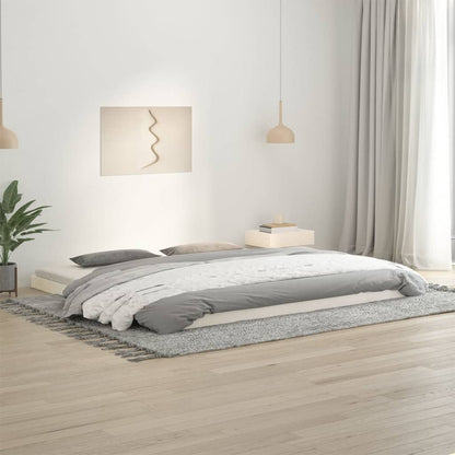 Bed Frame | White | Solid pine wood, Plywood | Double | Durable