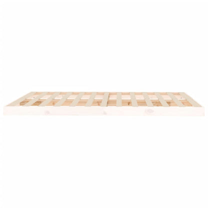 Bed Frame | White | Solid Pinewood, Plywood | King Size | Durable