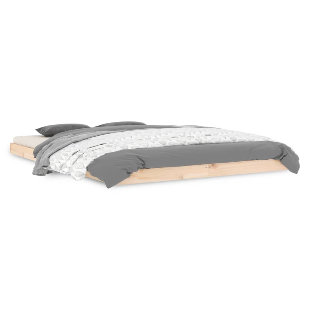 Bed Frame | Natural Wood | Solid pinewood | Double | Light Weight