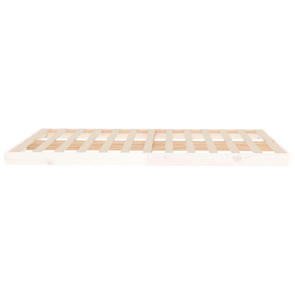 Bed Frame | White | Solid pine wood and plywood | Double | Durable