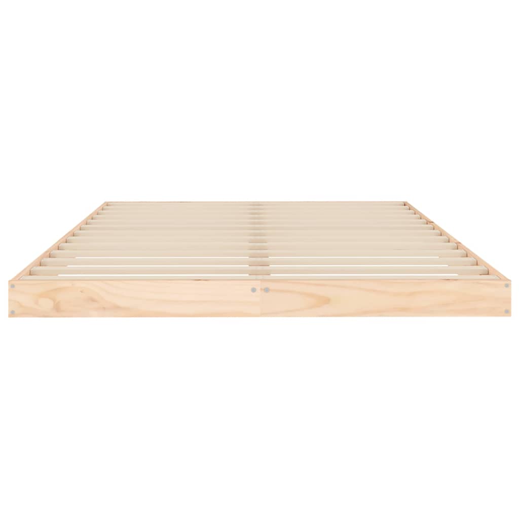 Bed Frame | Natural Pine | Solid pine wood, Plywood slats | Double