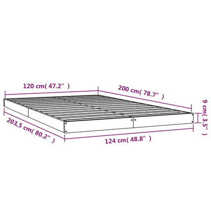 Bed Frame | Natural Pine | Solid pine wood, Plywood slats | Double