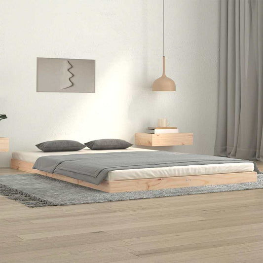 Bed Frame without Mattress 120x200 cm Solid Wood Pine
