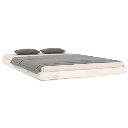 Bed Frame | White | Solid Pine Wood | Double | Durable | Bed Frame