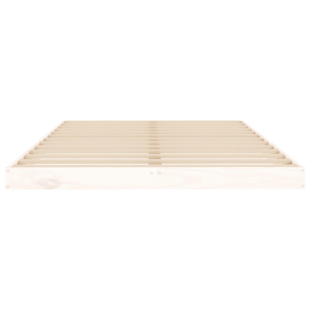 Bed Frame | White | Solid Pine Wood | Double | Durable | Bed Frame