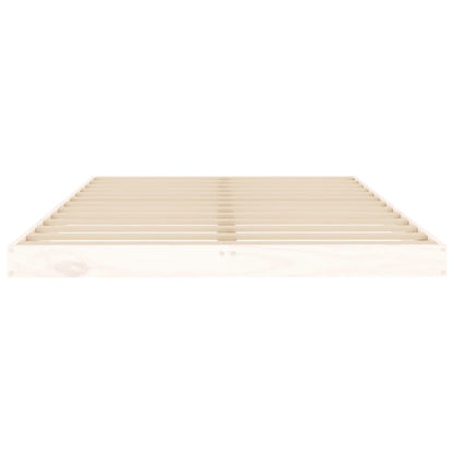 Bed Frame | White | Solid Pine Wood | Double | Durable | Bed Frame
