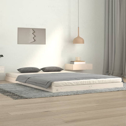 Bed Frame | White | Solid Pine Wood | Double | Durable | Bed Frame