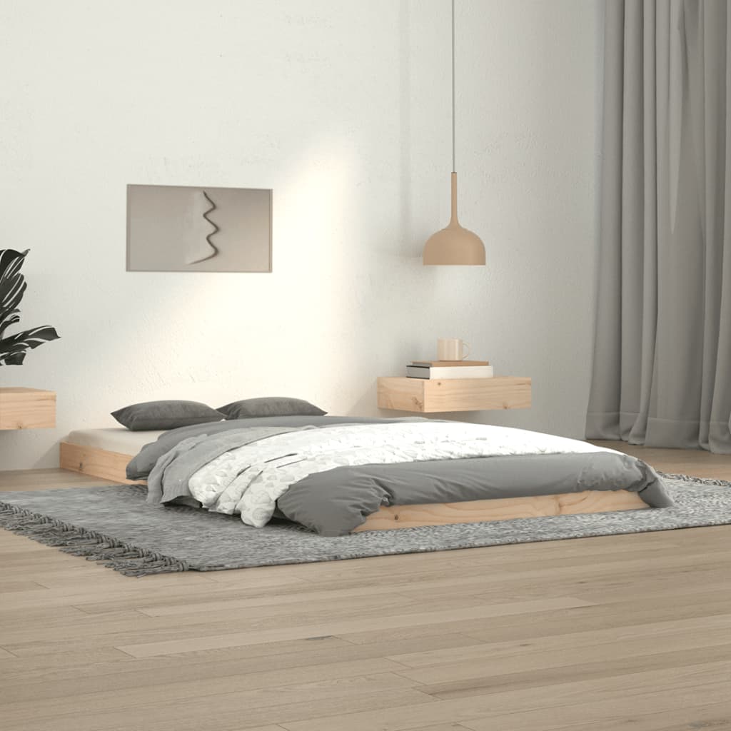 Bed Frame | Natural Pine | Solid wood, Plywood | Single
