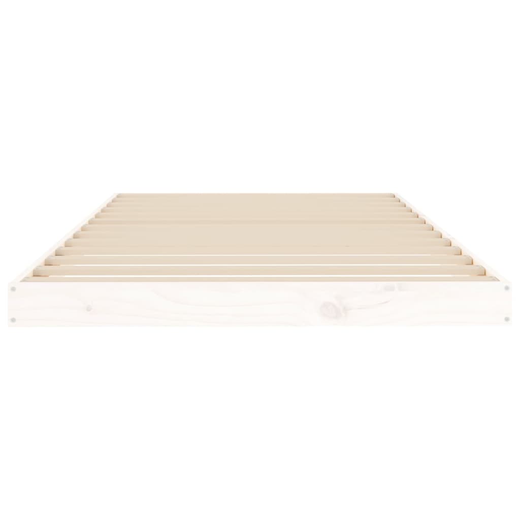 Bed Frame | White | Solid Pine Wood | Single | Durable | Bed Frame