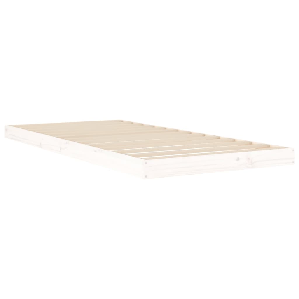 Bed Frame | White | Solid pine wood | Single | Durable  | Bed Frame