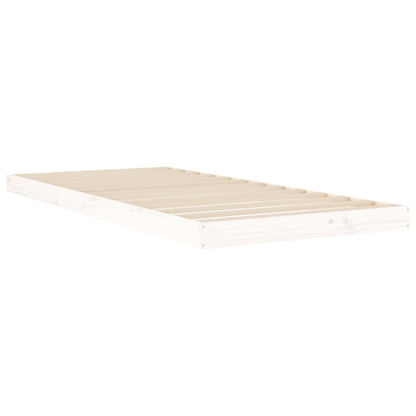 Bed Frame | White | Solid pine wood | Single | Durable  | Bed Frame