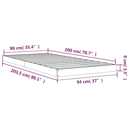 Bed Frame | White | Solid pine wood | Single | Durable  | Bed Frame