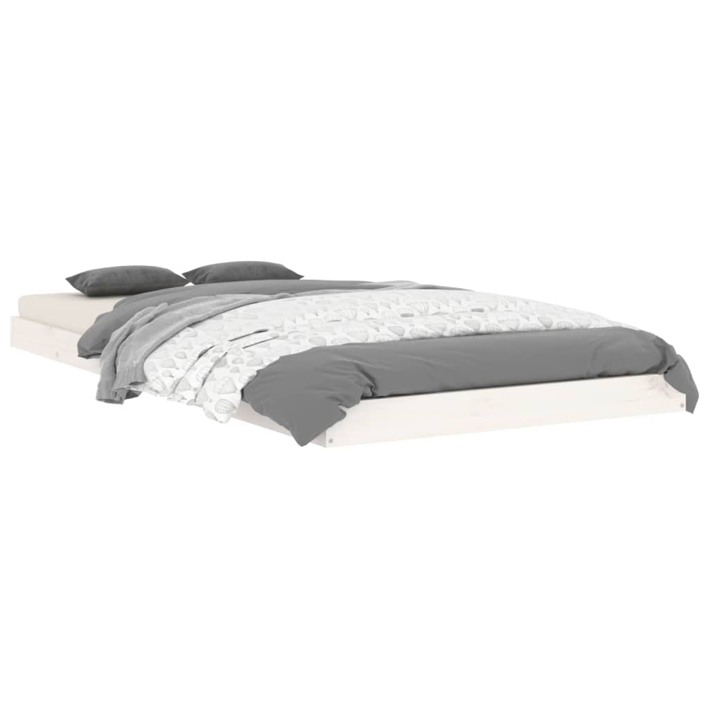 Bed Frame | White | Solid Pine Wood | Single | Durable | Bed Frame
