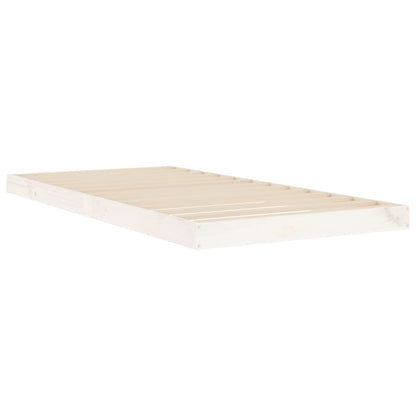 Bed Frame | White | Solid Pine Wood | Single | Durable | Bed Frame