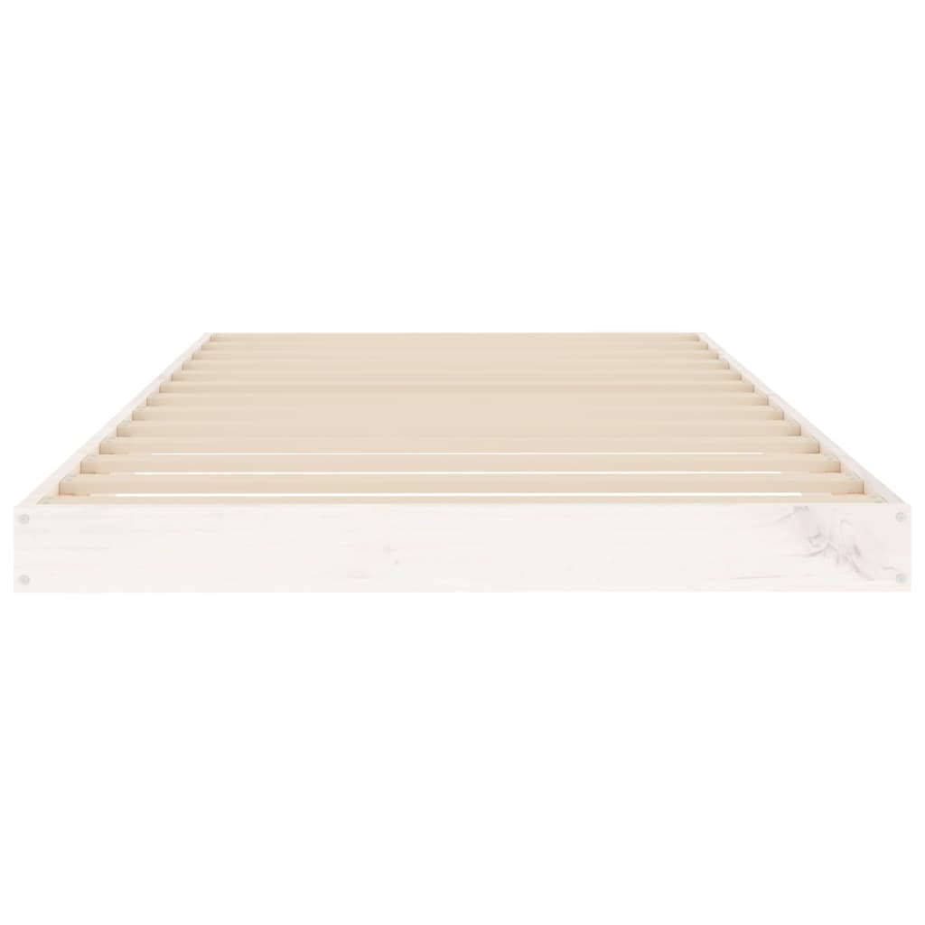 Bed Frame | White | Solid Pine Wood | Single | Durable | Bed Frame