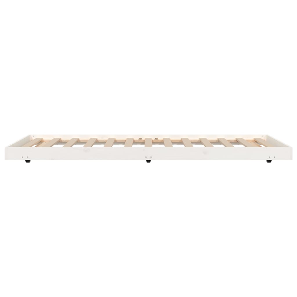 Bed Frame without Mattress White 90x200 cm Solid Wood Pine