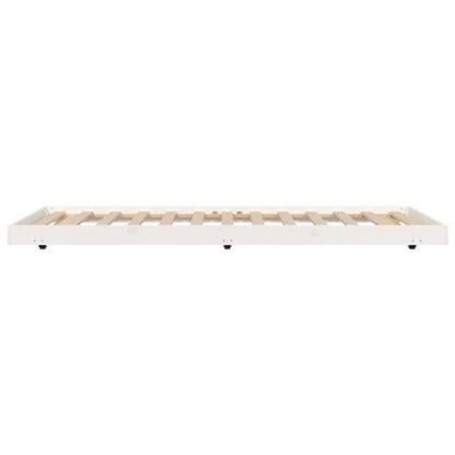 Bed Frame without Mattress White 90x200 cm Solid Wood Pine