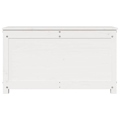 Storage Box White 80x40x45.5 cm Solid Wood Pine