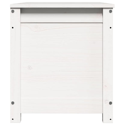 Storage Box White 80x40x45.5 cm Solid Wood Pine