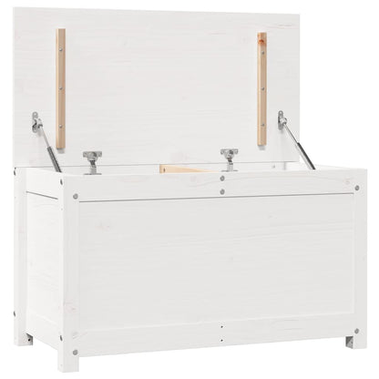 Storage Box White 80x40x45.5 cm Solid Wood Pine