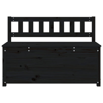 Bench Black 110x41x76.5 cm Solid Wood Pine