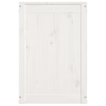 Laundry Box White 88.5x44x66 cm Solid Wood Pine