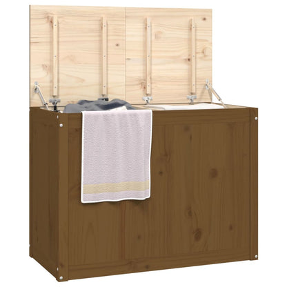 Laundry Box Honey Brown 88.5x44x66 cm Solid Wood Pine