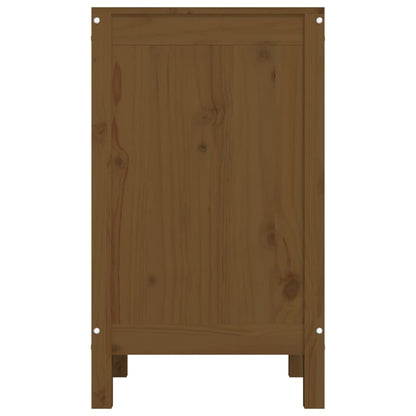 Laundry Box Honey Brown 44x44x76 cm Solid Wood Pine