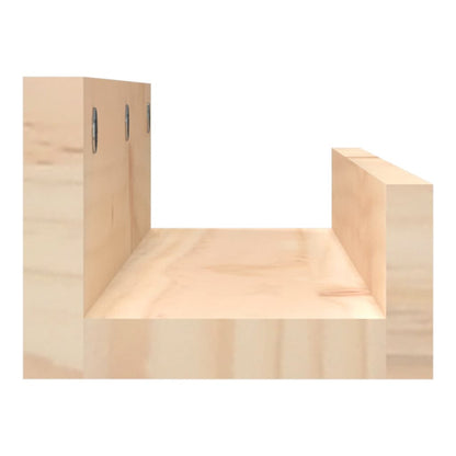 Wall Shelves 2 pcs 50x12x9 cm Solid Wood Pine