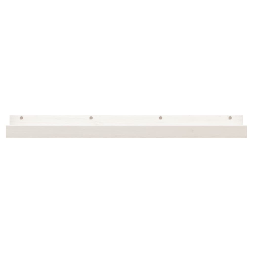 Wall Shelves 2 pcs White 110x12x9 cm Solid Wood Pine