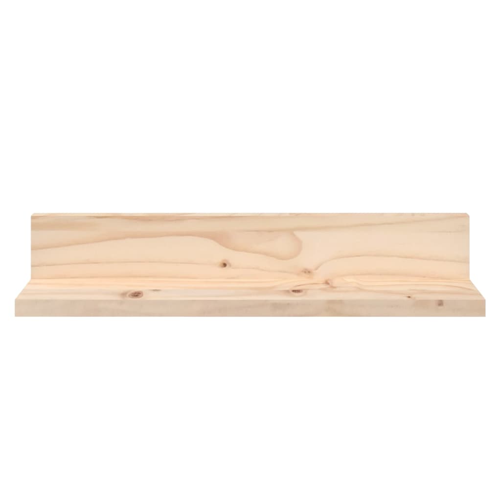 Wall Shelves 2 pcs 50x11x9 cm Solid Wood Pine