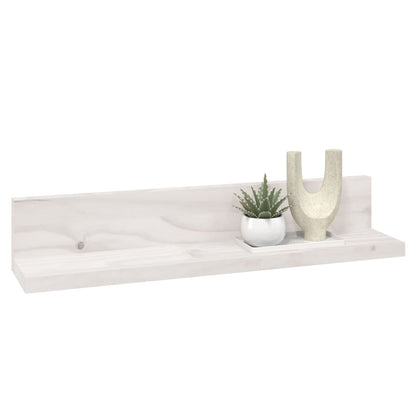 Wall Shelves 2 pcs White 50x11x9 cm Solid Wood Pine
