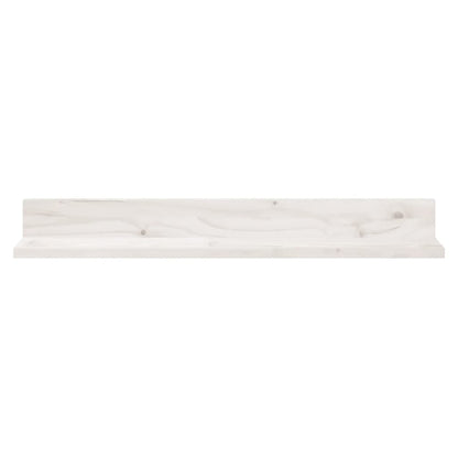 Wall Shelves 2 pcs White 80x11x9 cm Solid Wood Pine