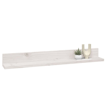 Wall Shelves 2 pcs White 80x11x9 cm Solid Wood Pine