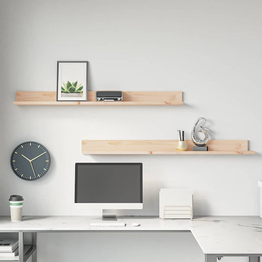 Wall Shelf | Natural pine | Solid pine wood | 110 cm x 11 cm x 9 cm