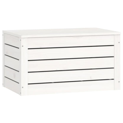 Storage Box White 59,5x36,5x33 cm Solid Wood Pine