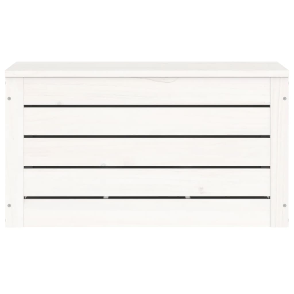 Storage Box White 59,5x36,5x33 cm Solid Wood Pine