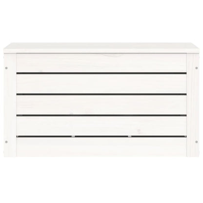 Storage Box White 59,5x36,5x33 cm Solid Wood Pine