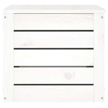 Storage Box White 59,5x36,5x33 cm Solid Wood Pine