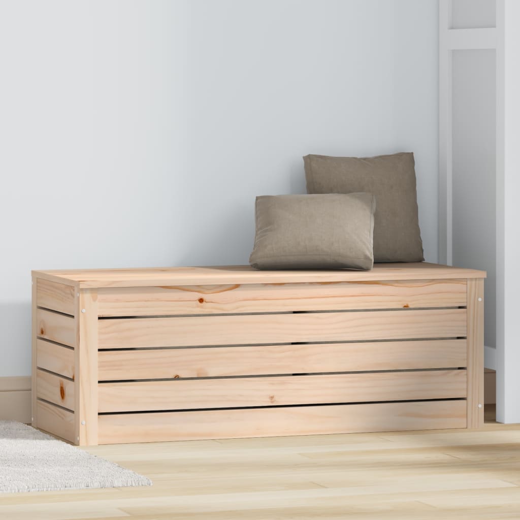 Storage Box 89x36,5x33 cm Solid Wood Pine