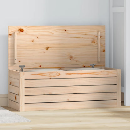 Storage Box 89x36,5x33 cm Solid Wood Pine