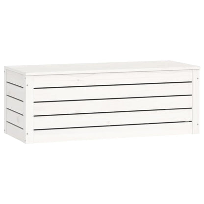 Storage Box White 89x36,5x33 cm Solid Wood Pine