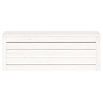 Storage Box White 89x36,5x33 cm Solid Wood Pine