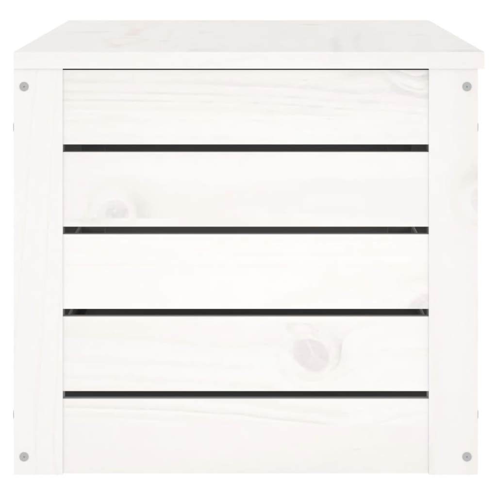Storage Box White 89x36,5x33 cm Solid Wood Pine
