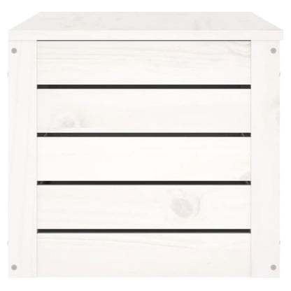 Storage Box White 89x36,5x33 cm Solid Wood Pine
