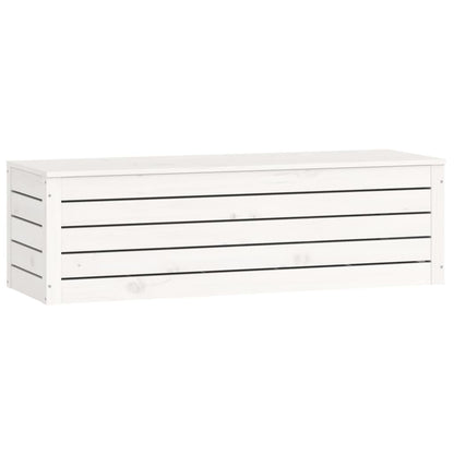 Storage Box White 109x36,5x33 cm Solid Wood Pine