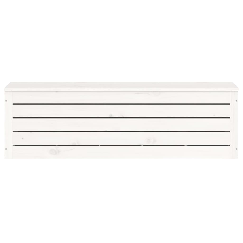 Storage Box White 109x36,5x33 cm Solid Wood Pine