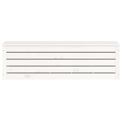 Storage Box White 109x36,5x33 cm Solid Wood Pine