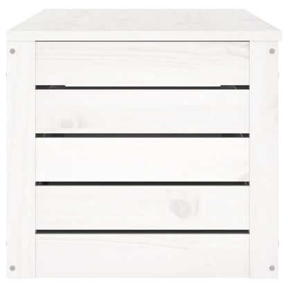 Storage Box White 109x36,5x33 cm Solid Wood Pine