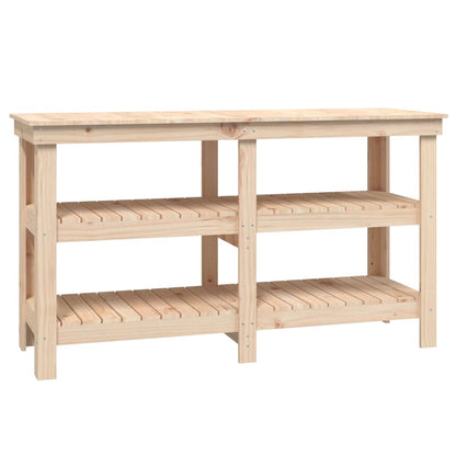 Work Bench 142.5x50x80 cm Solid Wood Pine